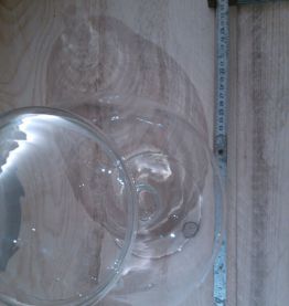 Très grande bonbonnière en verre soufflé, années 1920