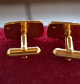 Boutons de manchette année 1960 plaqué or , taille Diamant