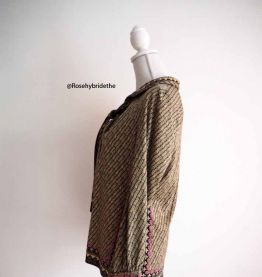 Blouse lavallière psychédélique hippie vintage 60's 70's