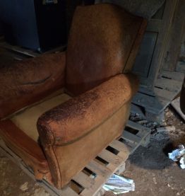 Fauteuil club à rénover années 50