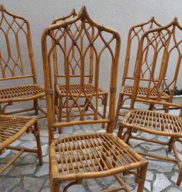 Chaises rotin vintage