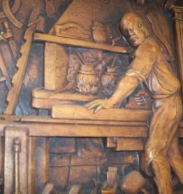 SCULPTURE MURAL RESINE DE BOIS L'EBENISTE 