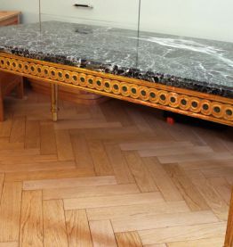 Table basse en marbre vert des Alpes des annèes 60/70