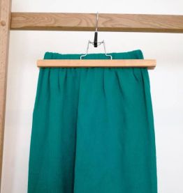 Régine - Jupe vintage taille haute élastiquée laine côtelée