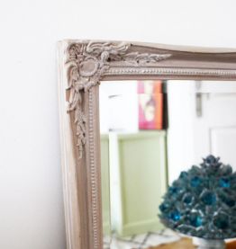 Miroir ancien gris de Naples années 50