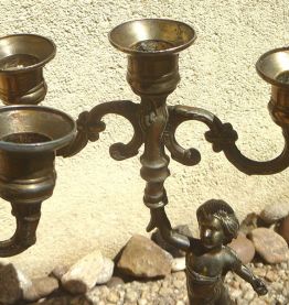 paire de chandelliers Cherubin anciens vintages