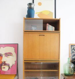 Secrétaire design vintage moderniste style Guariche