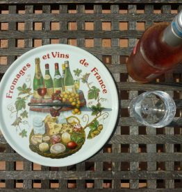 Plateau à fromages et vins de France en porcelaine CNP