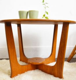 Table de salon scandinave vintage en teck