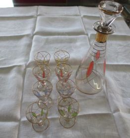 service à liqueur en cristal années 60/70