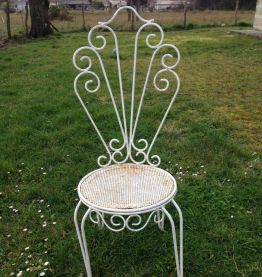 Salon de jardin fer forgé 1950