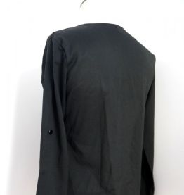 Chemise top bicolore noir blanc black white working girl 