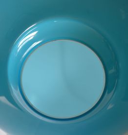 Grand pied de lampe opaline bleue