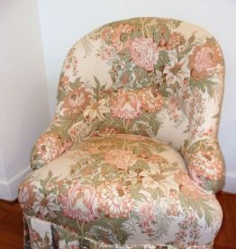 Paire de Fauteuil crapaud fleuri