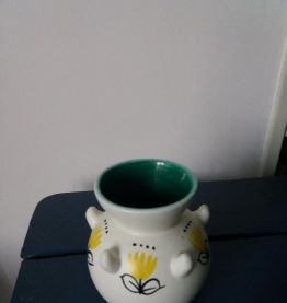 Vase Vallauris à motif floral