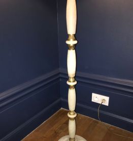 Lampadaire albâtre et laiton