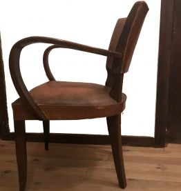 Fauteuil Bridge art déco tout cuir