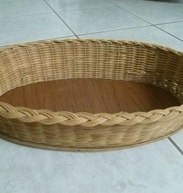 corbeille   en   osier  ancienne