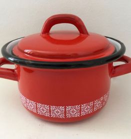 Cocottes marmites JAPY métal émail rouge