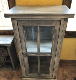 Vitrine auxiliaire en bois de chêne MA003