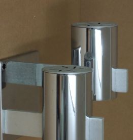 Applique murale double chromée