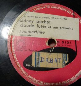 Très RARE Sidney BECHET 78 Tours
