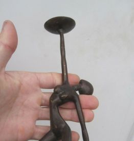 bougeoir érotique bronze patiné