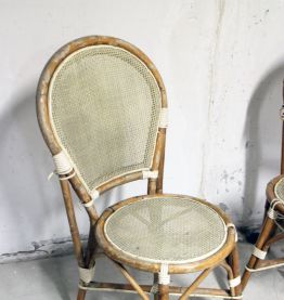 Lot de 10 Chaises bistrot vintage dans leur jus
