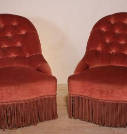 Fauteuils crapaud Terracotta