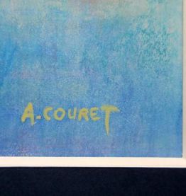 Pastel A .Couret peintre Gardois  creation des années 1980