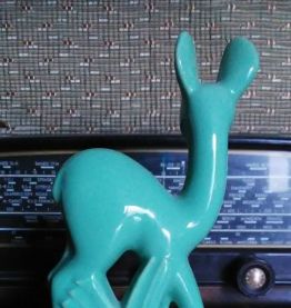 Statuette biche en céramique - Art déco (Années 30) 