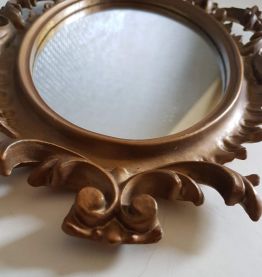 petit miroir ancien rocaille doré style classique