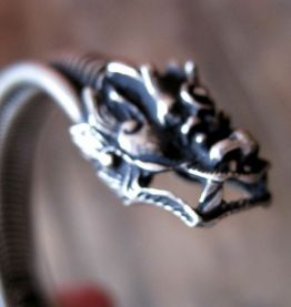 Joli bracelet a tête de Dragon   réglable mixte    