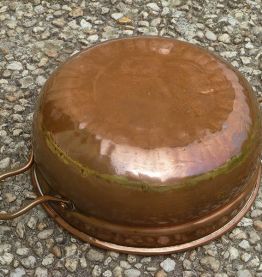 cache-pot , jardiniere  en cuivre, vintage