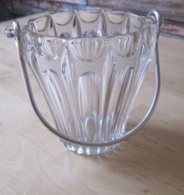   Sceau à glaçons en verre Vintage  