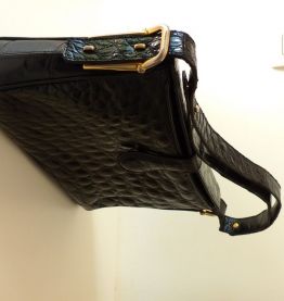 Sac croco en cuir vintage