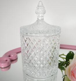 Bonbonnière, pot en verre 