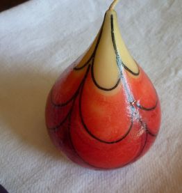 Bougie décorative, vintage, couleur vernie