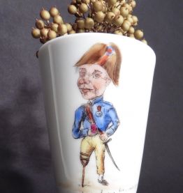 Mazagran Café Porcelaine / Caricature Charles Étienne Gudin