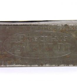 Boite Biscuit Brun 1930 pour Collection de Boites Anciennes
