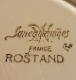 Service 6 assiettes liserer bleu Sarreguemines "Rostand"