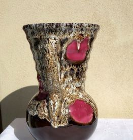 Vase style Vallauris céramique émaillée - Vintage