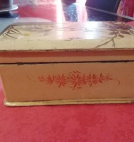 coffret bois peint héron