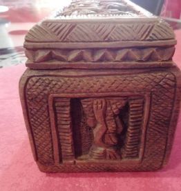 coffret bois sculpté boite 