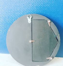 Petit miroir rond asiatique en bois