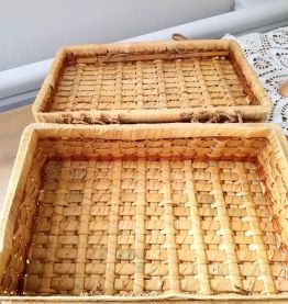 Valisette en osier vintage. 