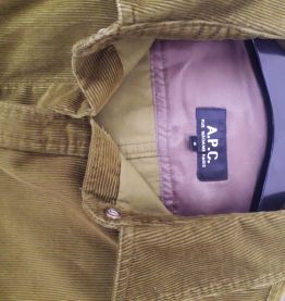 Chemise APC en velours