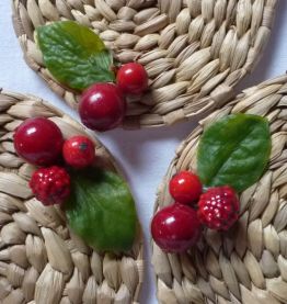 panier tressé + 8 sets