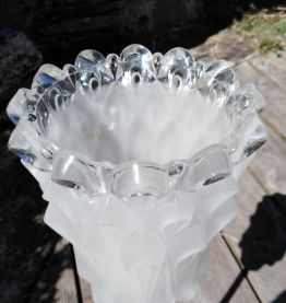 Lampe glaçon verre/ inox vintage années 50