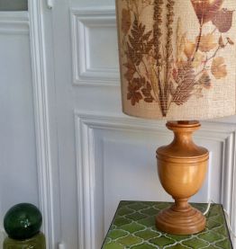 Grande lampe herbier vintage